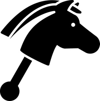 Hobby Horse Glyph Icon vector