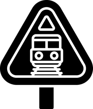 Railway Glyph Icon vector