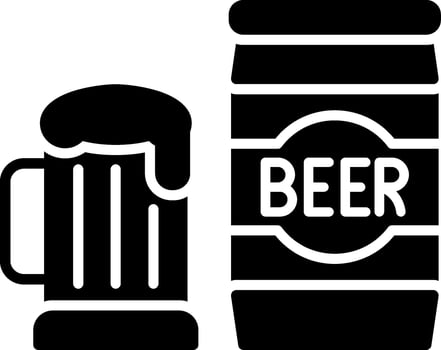 Beer Glyph Icon vector