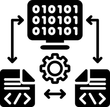 Coding Glyph Icon vector
