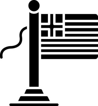 Greece Flag Glyph Icon vector