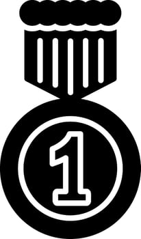 1st Prize Glyph Icon vector