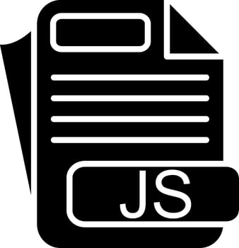 JS File Format Glyph Icon vector