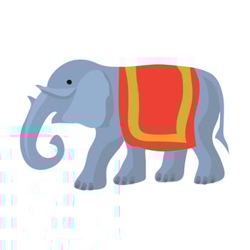 rajasthani elephant clipart used in hindu wedding card designs and indian marriage invitations vector