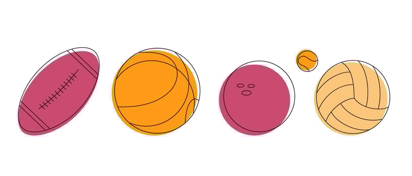 Set of different sport balls. illustration vector