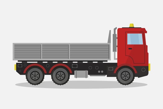 Cargo delivery truck vector
