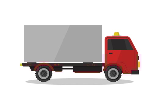 Delivery van illustrated vector