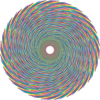 twirl element. Helix, volute and vortex icon, Colorful abstract concentric and radial lines. Spiral, swirl, twirl element vector