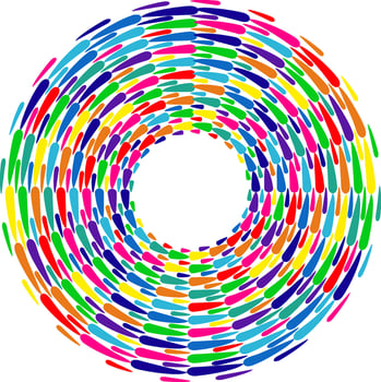 Colorful spiral, swirl, twirl element. vector