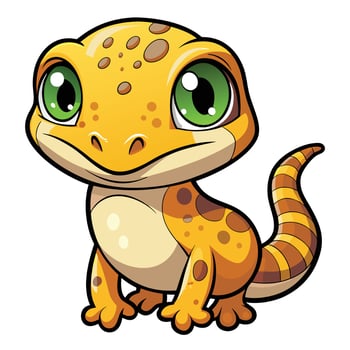 a cartoon lizard with big eyes and a big nose vector