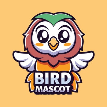bird mascot logo design vector