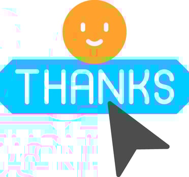 Thanks Flat Icon vector