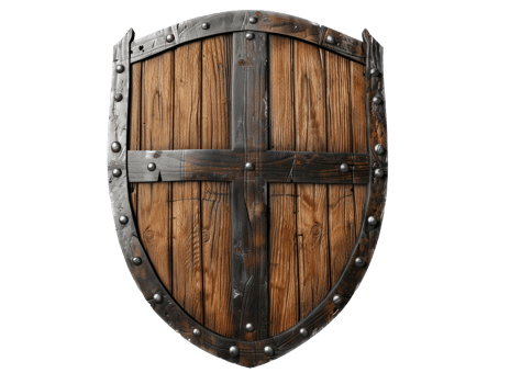 wooden shield transparent background png