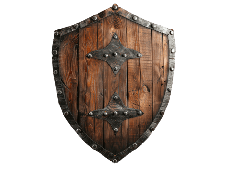 wooden shield transparent background png