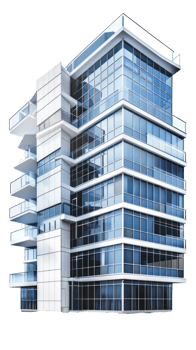 modern building isolate transparent background png