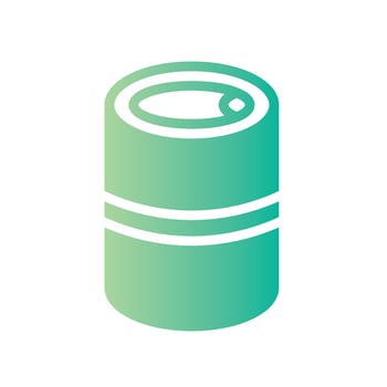 tin can Flat Gradient Icon White Background vector
