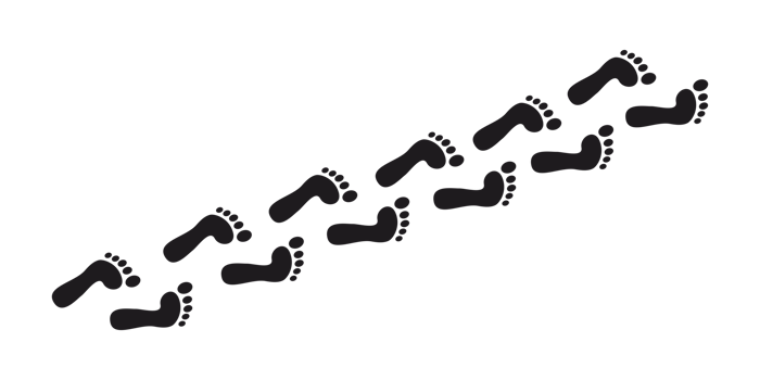human footprints background png