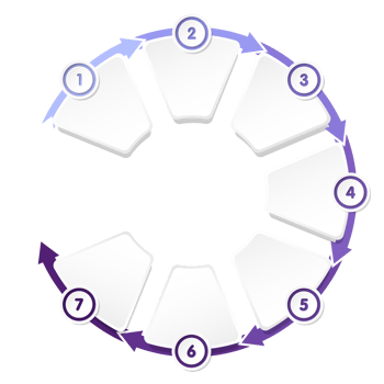 Infographic with 7 steps, process or options. png