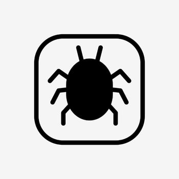 Icon Bug malware button. Technology and system concept, Semi Solid style. vector