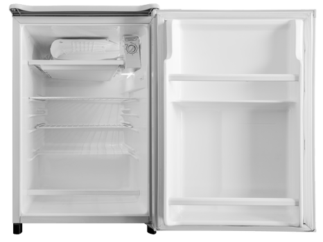 Gray 1 door refrigerator open door png
