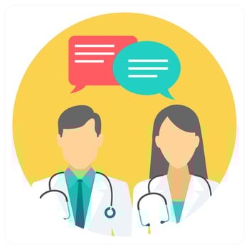 Doctor Consultation and consult icon concept vector
