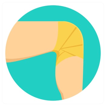 Injured Knee and knee icon concept vector