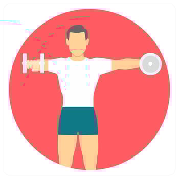 Exercise and heartcare icon concept vector