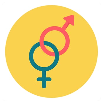Gender and symbol icon concept vector
