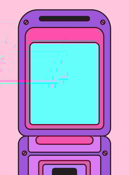 Colorful Retro Phone Design Illustration vector
