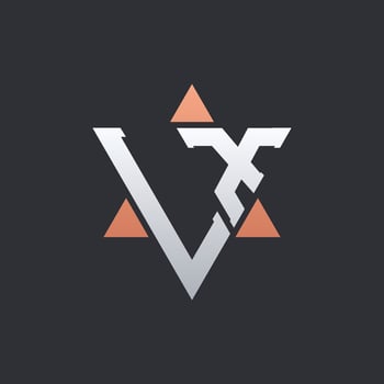 Modern LX Letter Logo Design with Geometric Triangle Elements. LX Logo Initials vector