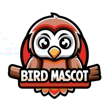 bird mascot logo design vector