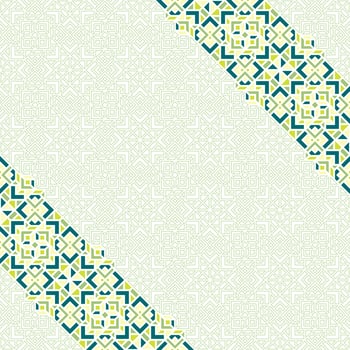 Oriental Geometric Ornament with Line Textured vector