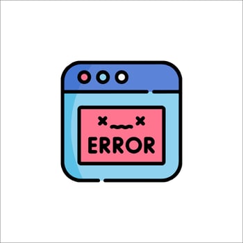 Error icon with a smiley face vector