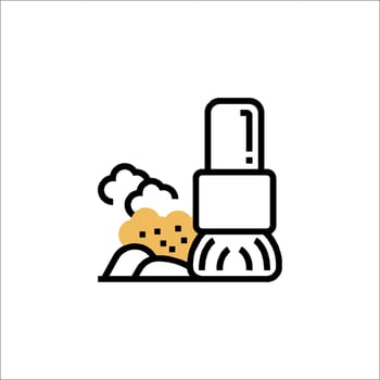 A black and white icon of a blender vector