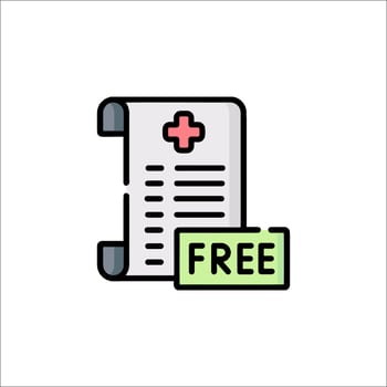 Free medical document icon illustration vector
