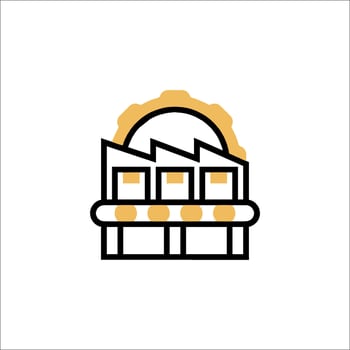 A building with a sun on top of it vector
