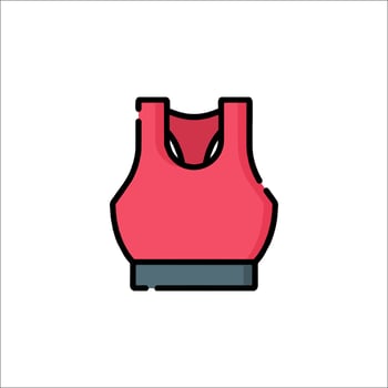 A pink sports bra on a white background vector