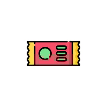 A candy bar icon in a line style vector