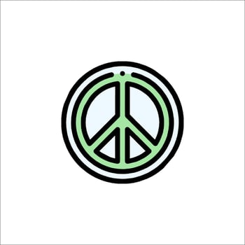 A peace symbol in a circle on a white background vector