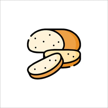 Bread icon illustration vector