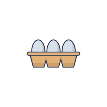 Eggs in a basket icon vector