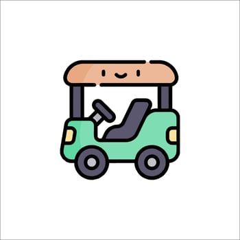 Golf cart icon illustration vector