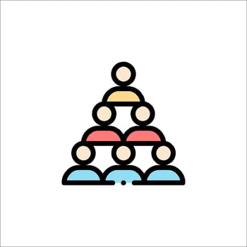 People in a pyramid icon vector