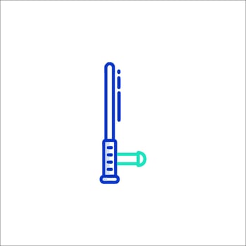 A blue line icon of a knife vector