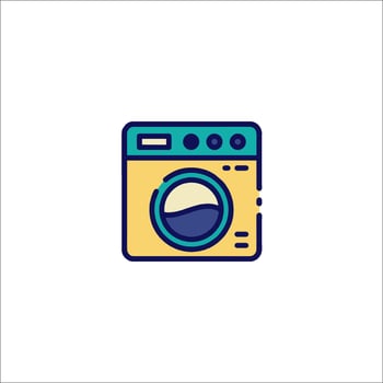 A washing machine icon on a white background vector