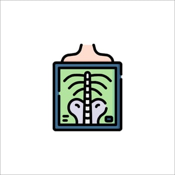 A medical device with a skeleton inside it vector