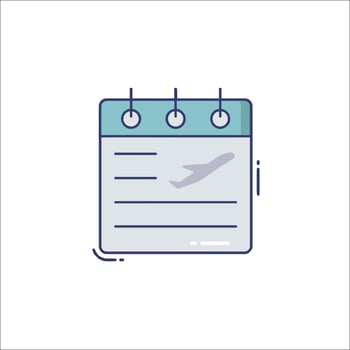 A calendar with a plane on it vector