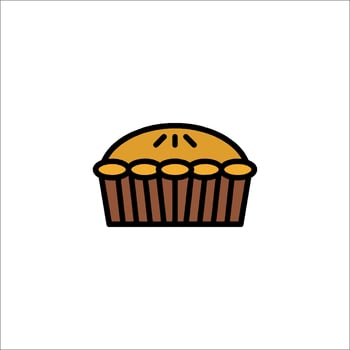 A pie icon on a white background vector