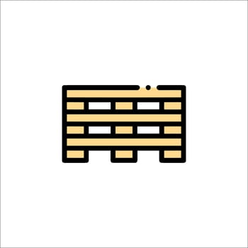 A wooden pallet icon on a white background vector