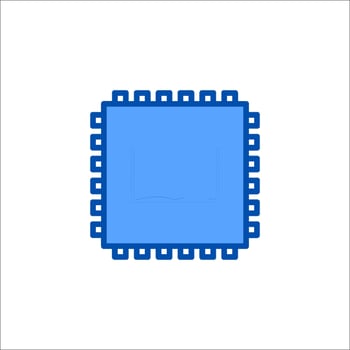 A blue square with a square border vector